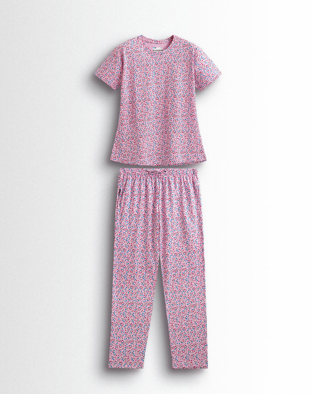 Women's Co ord set Pink Red Flower