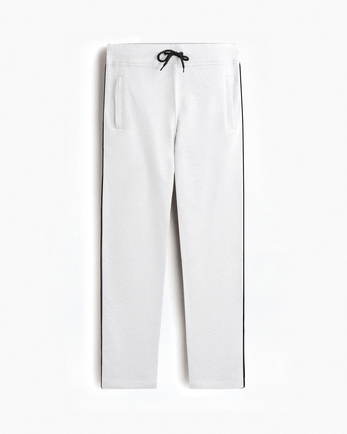 Premium Cotton White Track Pant Regular Fit