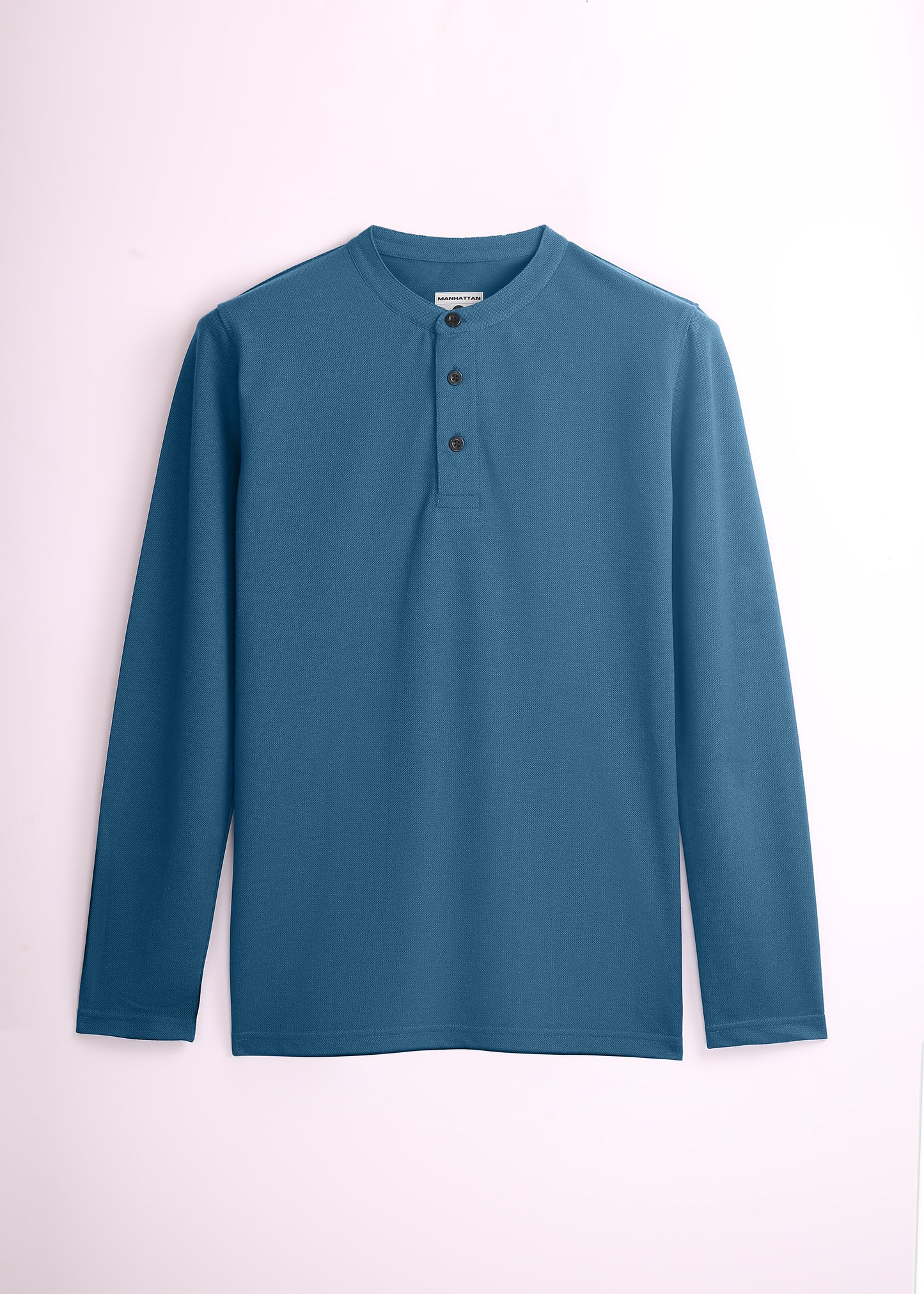 Henley Full Sleeve Unisex Teal Green