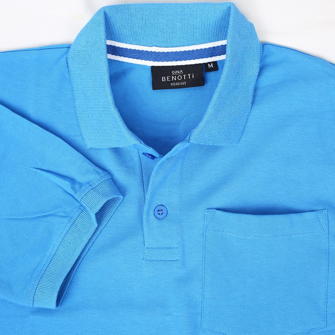 Pure Cotton Benotti Polo Pocket T Shirts Light Blue – Pitshirts