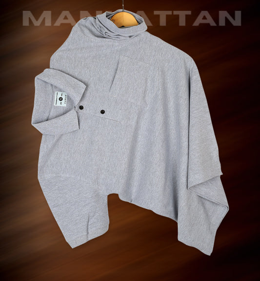 Rich in Cotton Polo Pocket T Shirt (Silver Grey)