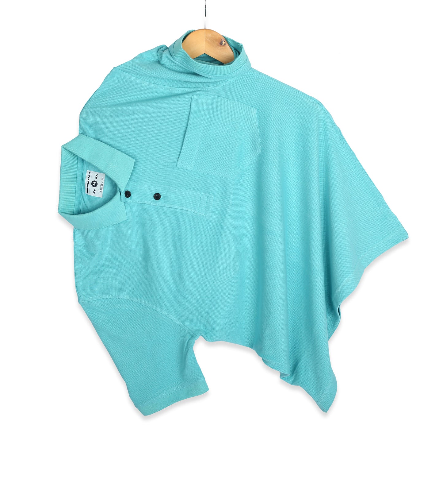 Pure Cotton Polo Pocket T shirts (Mint Blue)