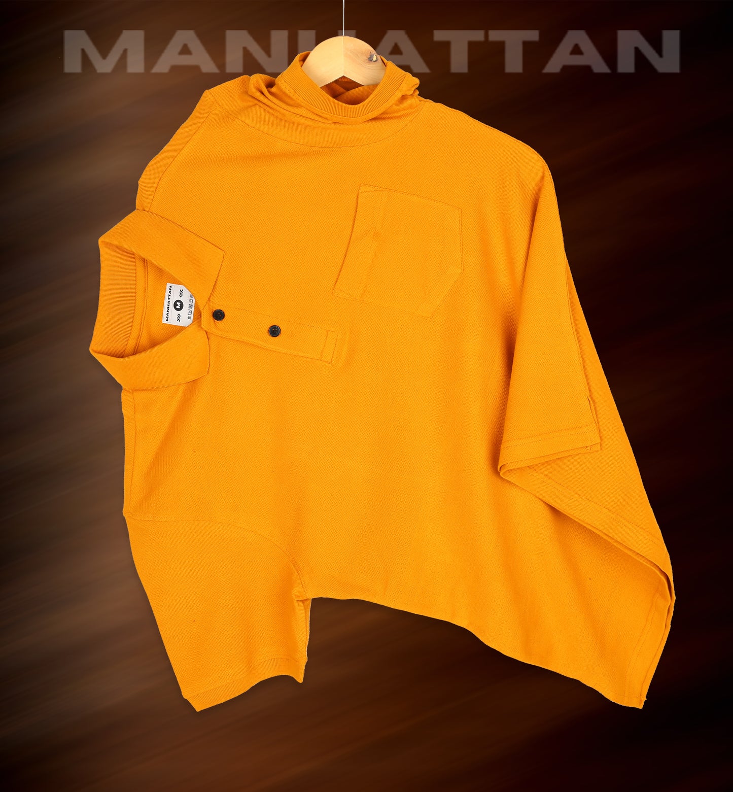 Pure Cotton Polo Pocket T shirts (Golden Mustard)