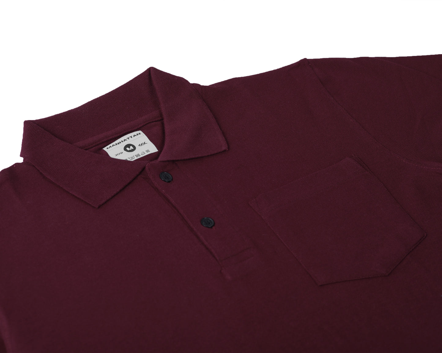 Pure Cotton Polo Pocket T Shirt (Maroon)