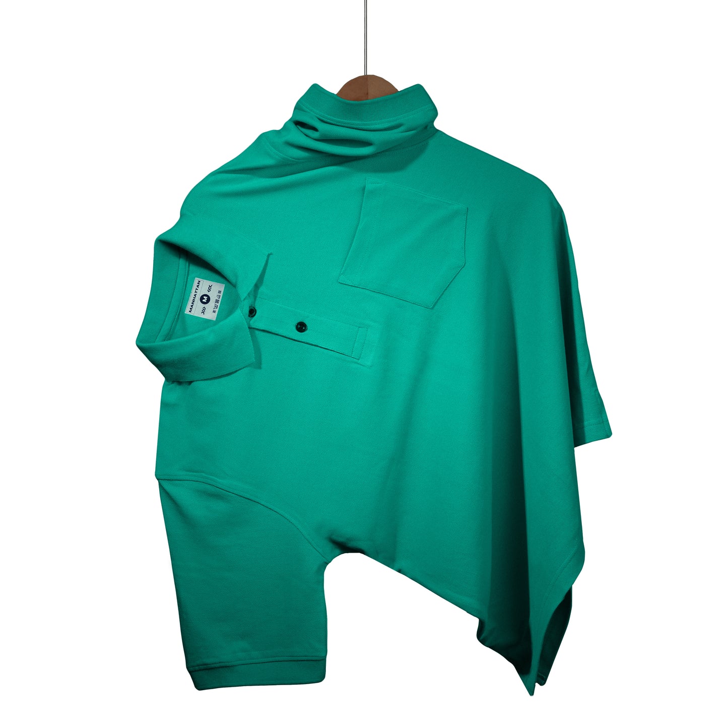 Pure Cotton Polo Pocket T Shirts (Jade Green)