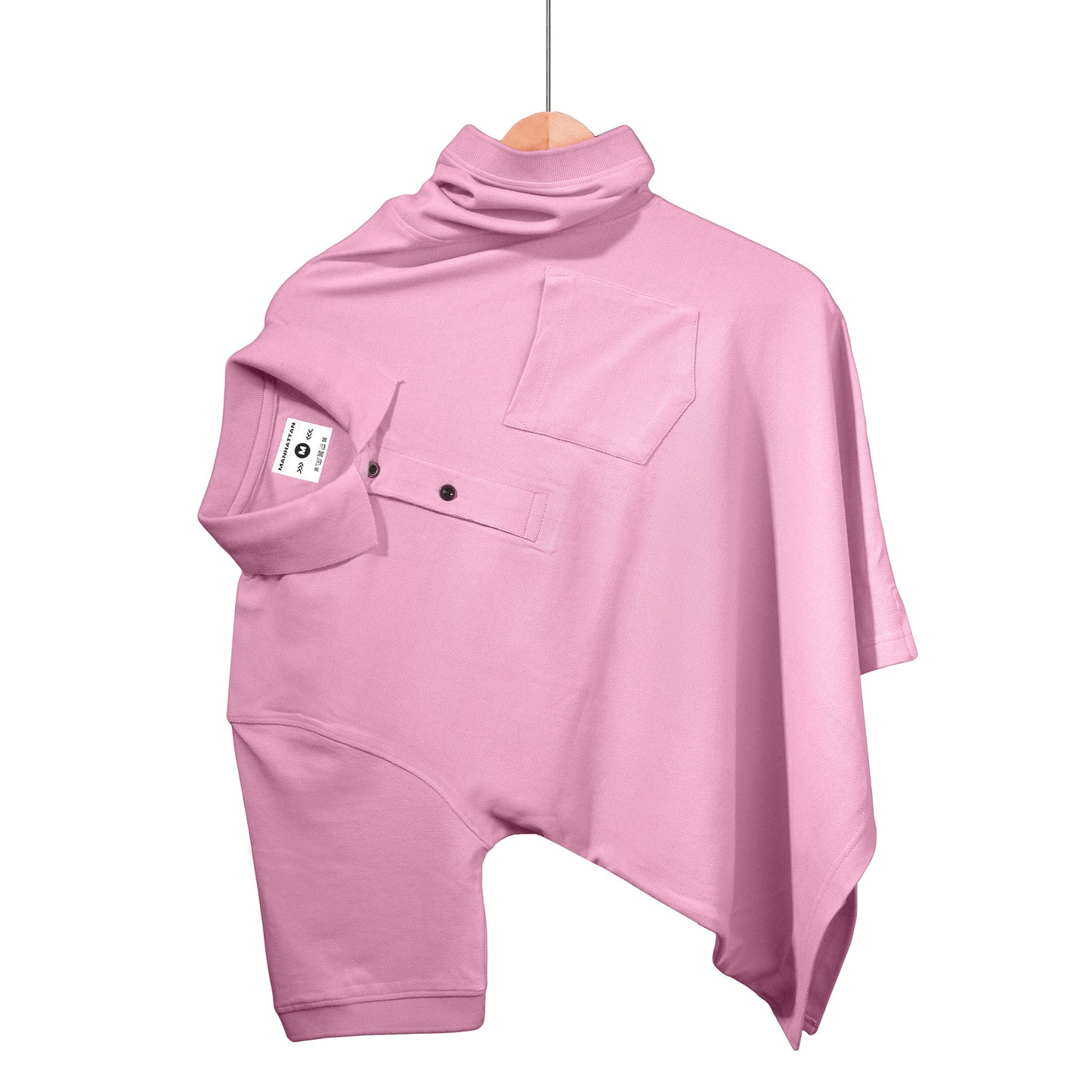 Pure Cotton Polo Pocket T shirts (Pink)