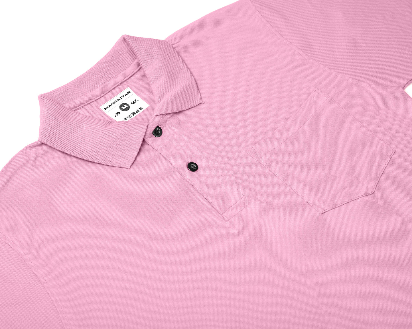 Pure Cotton Polo Pocket T shirts (Pink)