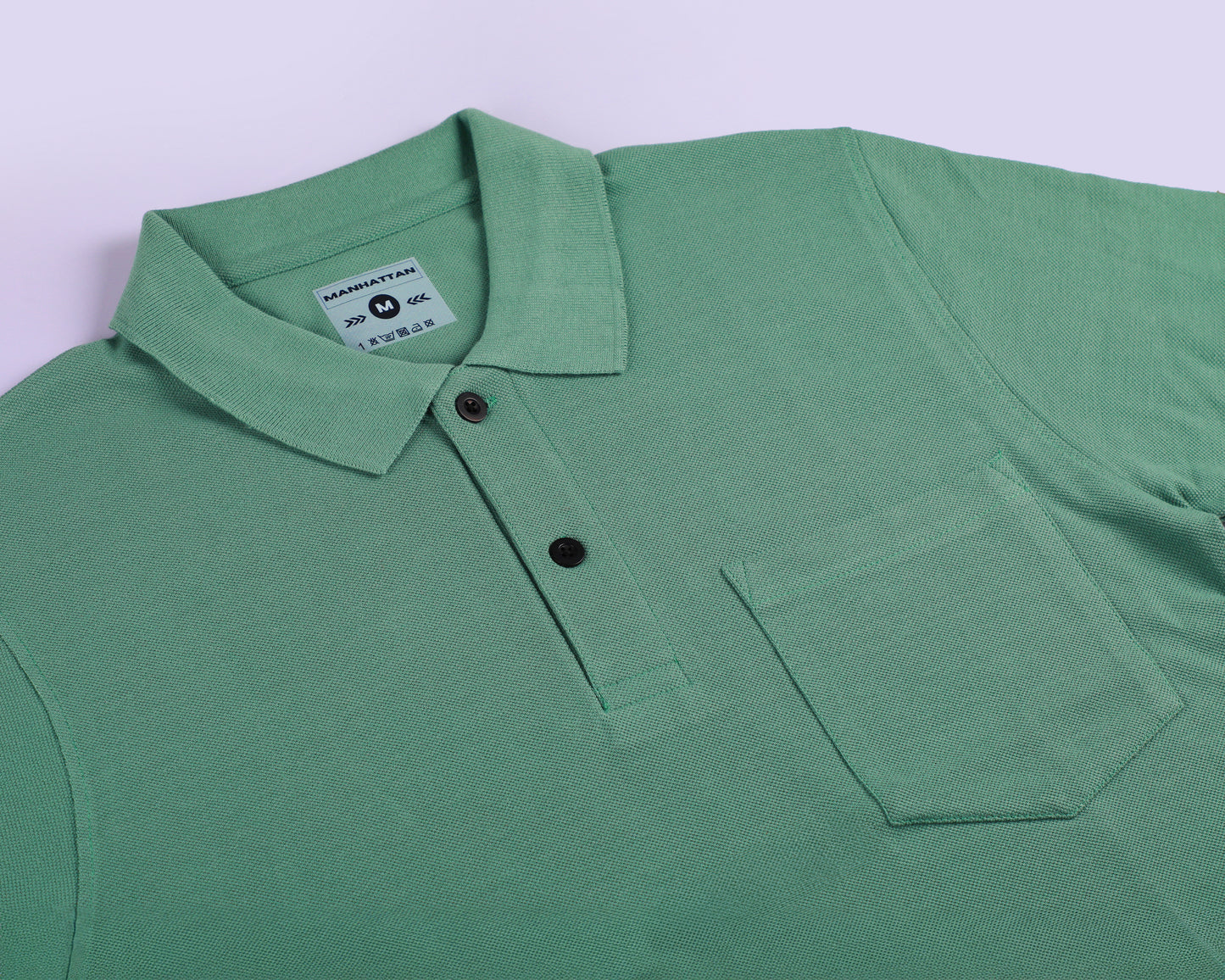 Pure Cotton Polo Pocket T Shirts (Olive Green)