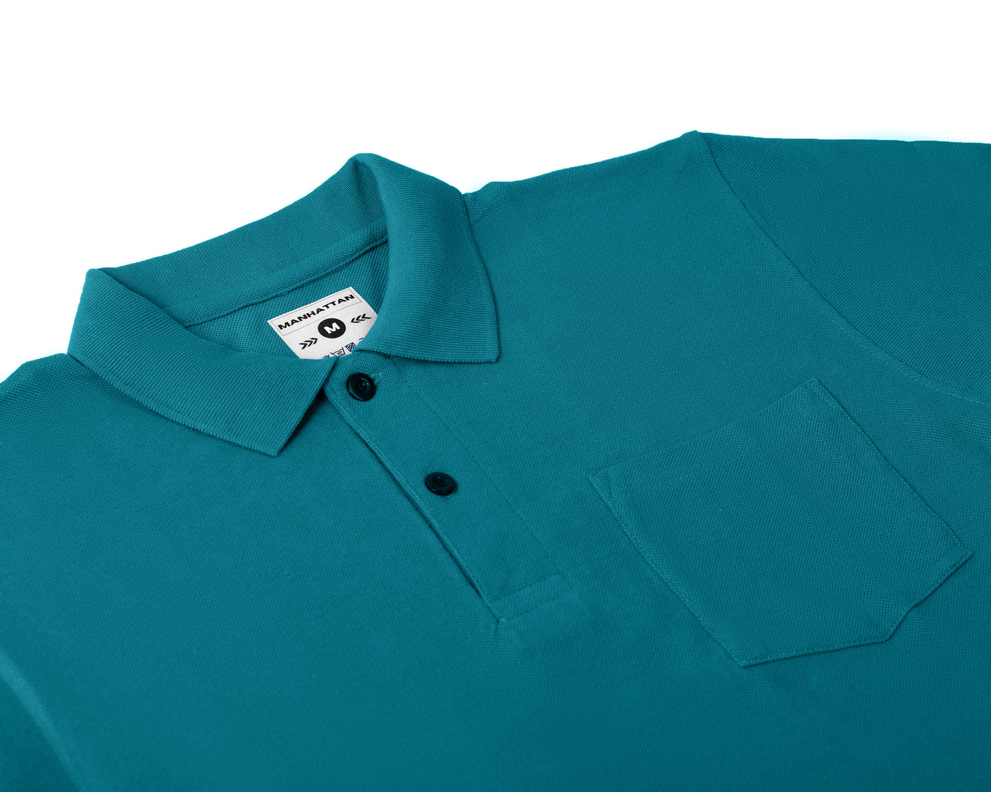Pure Cotton Polo Pocket T Shirts (Teal Green)