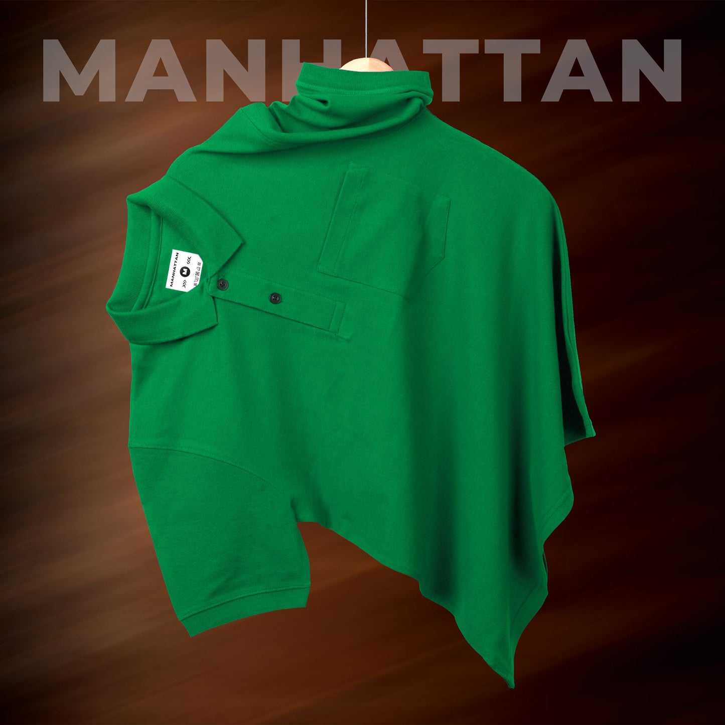 Pure Cotton Polo Pocket T Shirts (Dark Green)