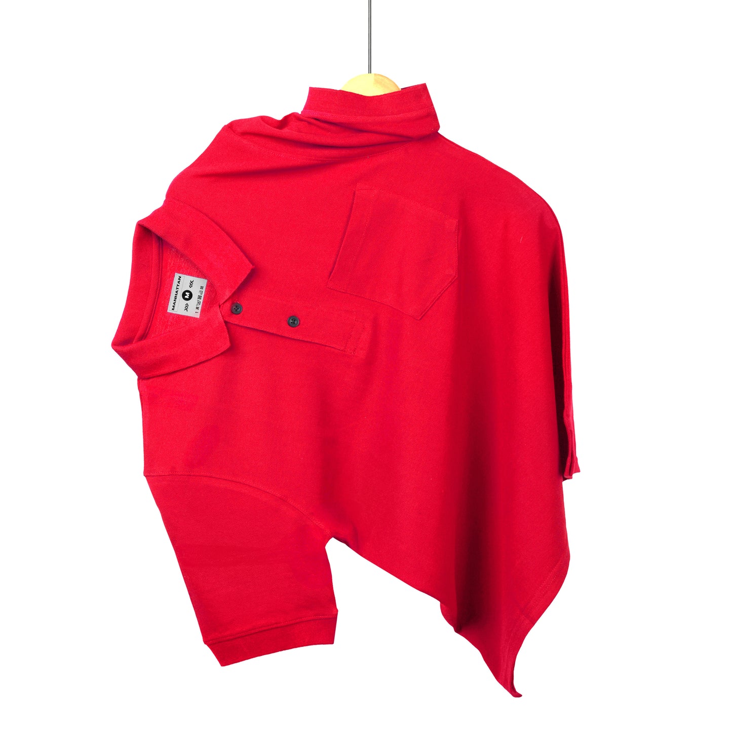 Pure Cotton Polo Pocket T Shirts (True Red)