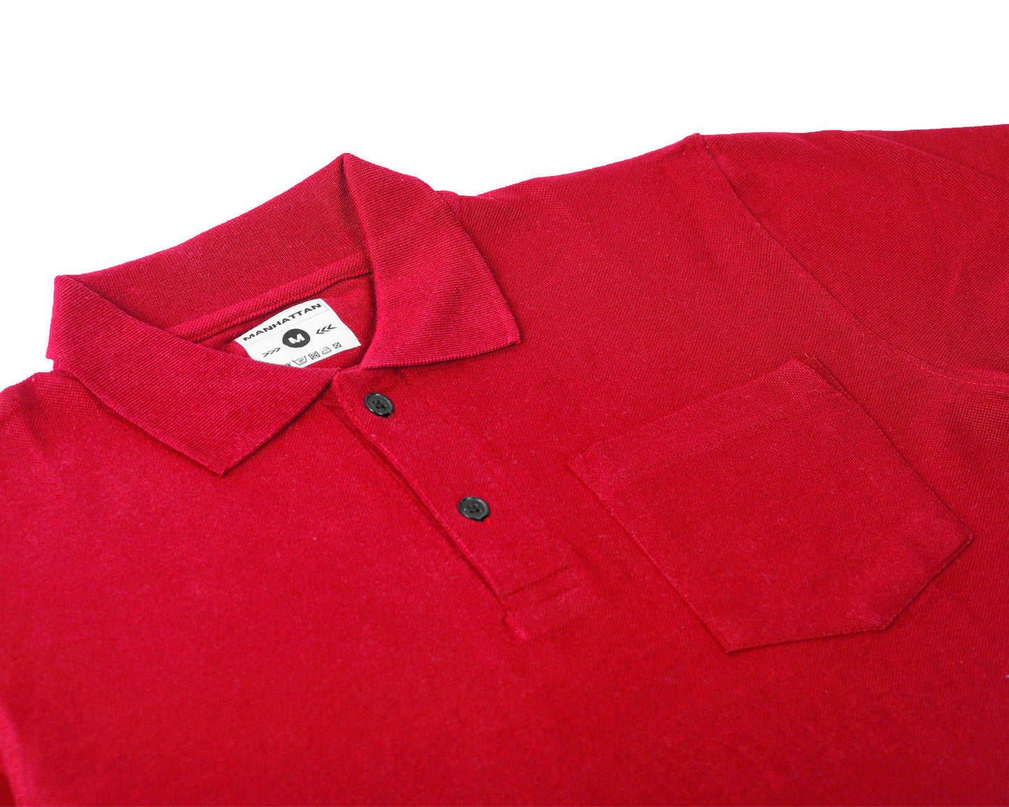 Pure Cotton Polo Pocket T Shirts (True Red)