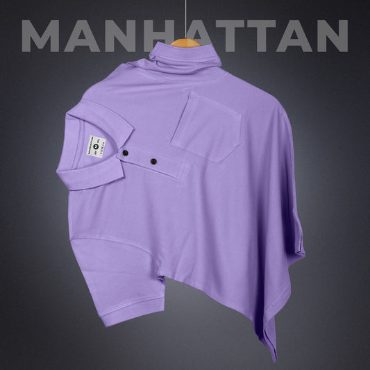 Pure Cotton Polo Pocket T shirts (Lavender)