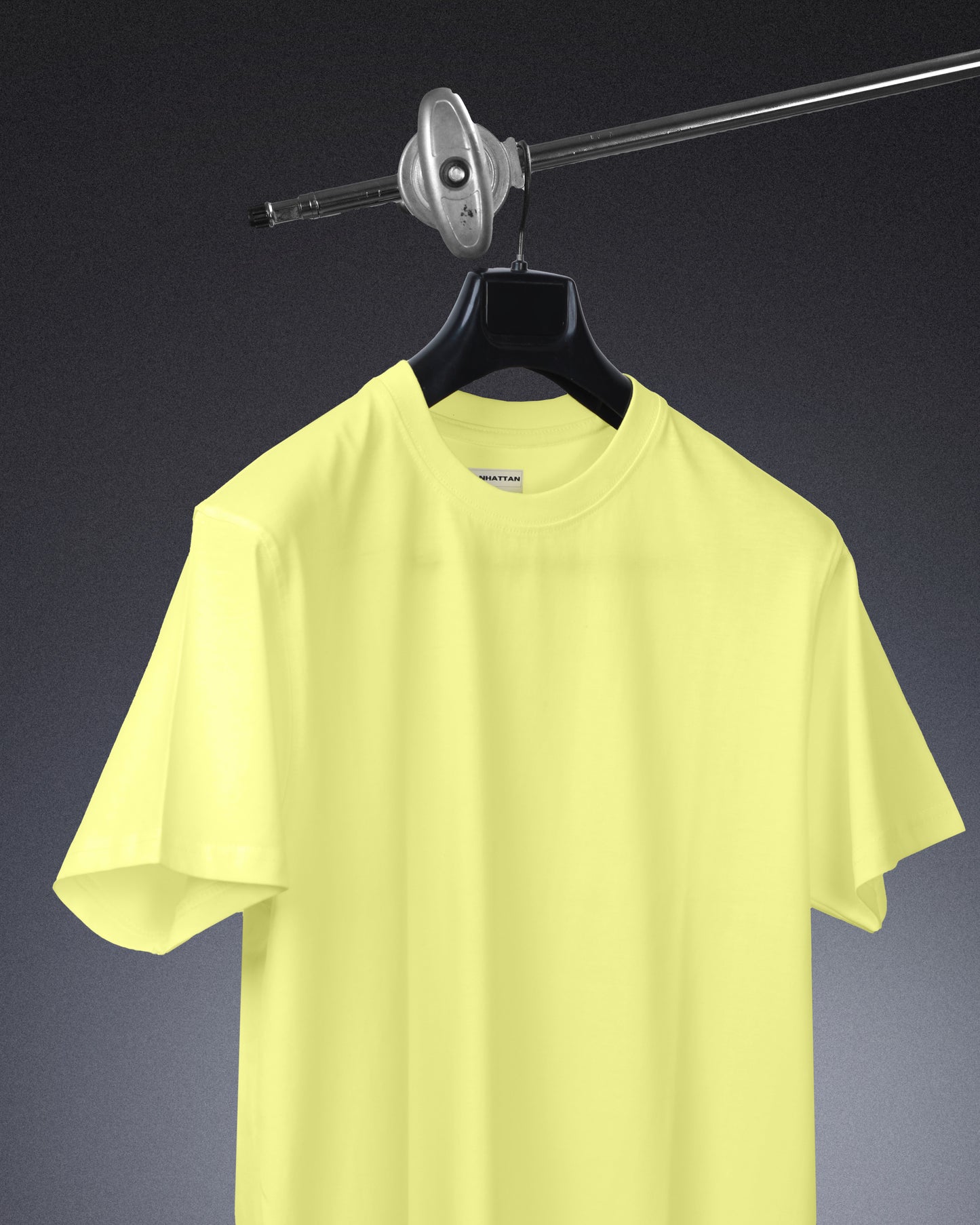 Round Neck Regular Fit T Shirts Unisex Pastel Yellow