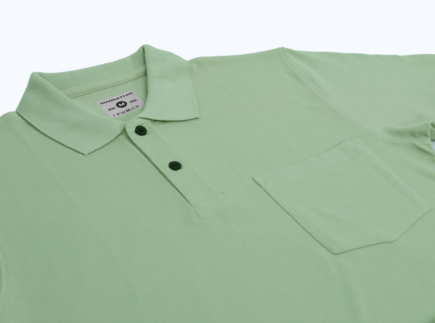 Pure Cotton Polo Pocket T shirts (Light Pista)