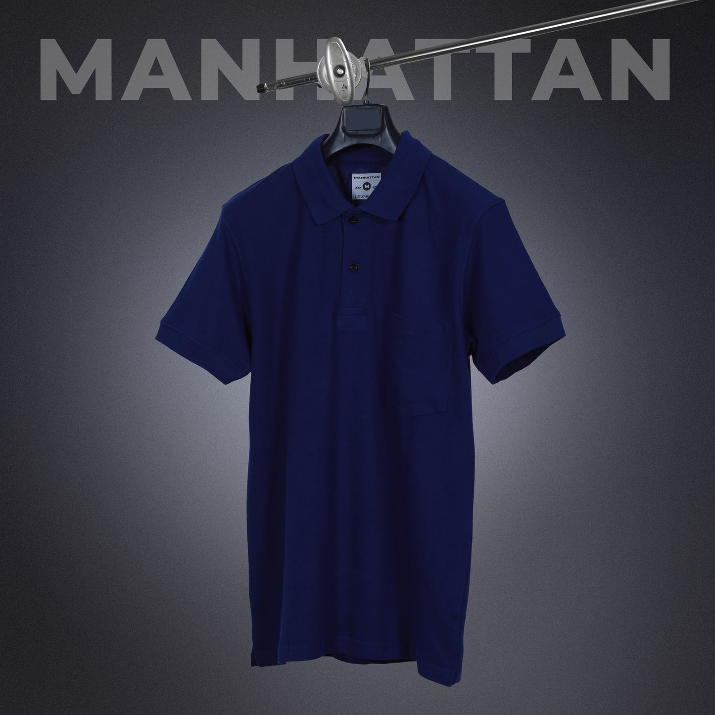 Pure Cotton Polo Pocket T shirts (Dark Blue)