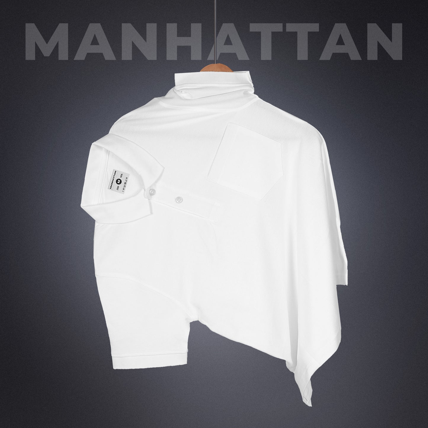 Pure Cotton Polo Pocket T shirts (White)