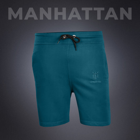 Premium Cotton Teal Blue Shorts Regular Fit