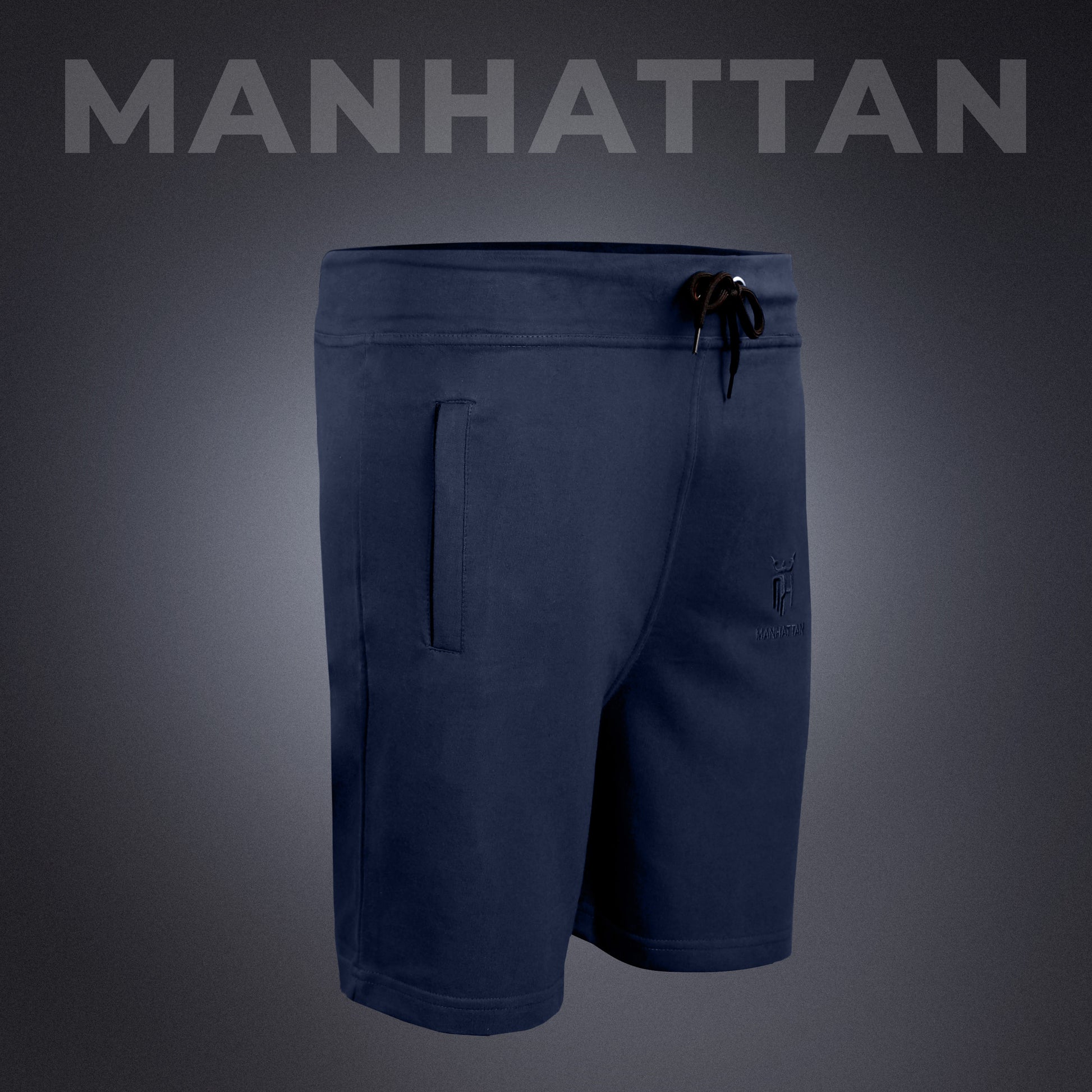 Premium Cotton Navy Blue Shorts Regular Fit