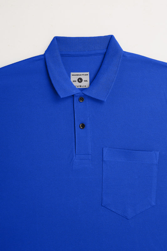 Pure Cotton Polo Pocket T shirts (Royal Blue)