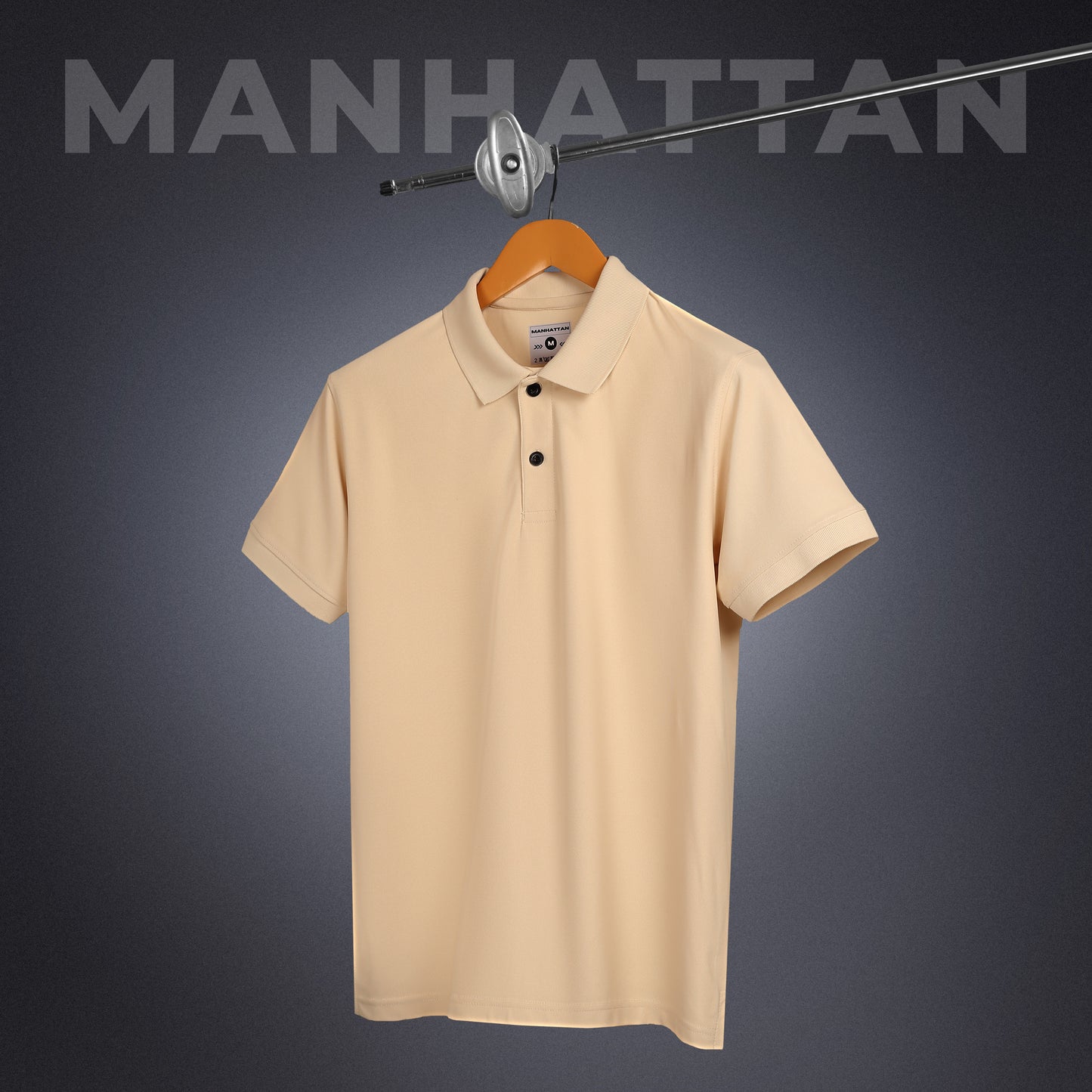 Sports Dry Fit Beige Polo T Shirts (Micro Polyester)