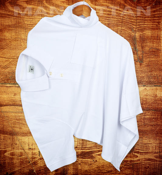 Pure Cotton Polo Pocket T shirts (White)