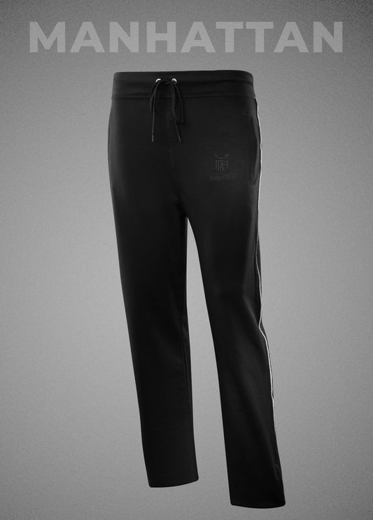 Premium Cotton Black Track Pant Regular Fit