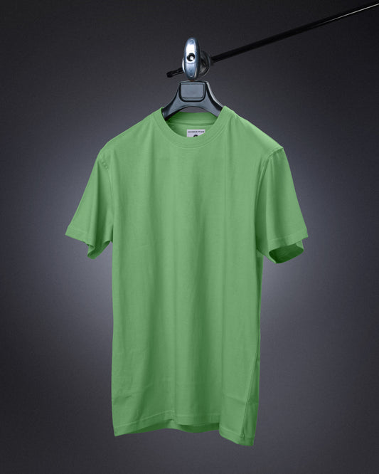 Round Neck Regular Fit T Shirts Unisex Apple Green