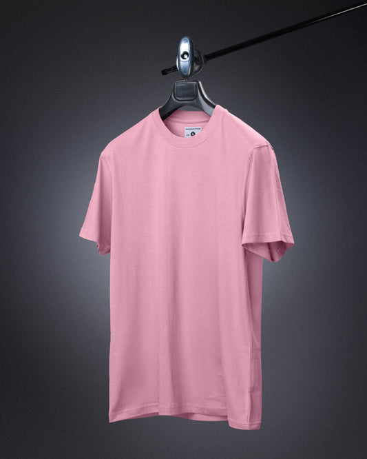 Round Neck Regular Fit T Shirts Unisex Dusty Pink