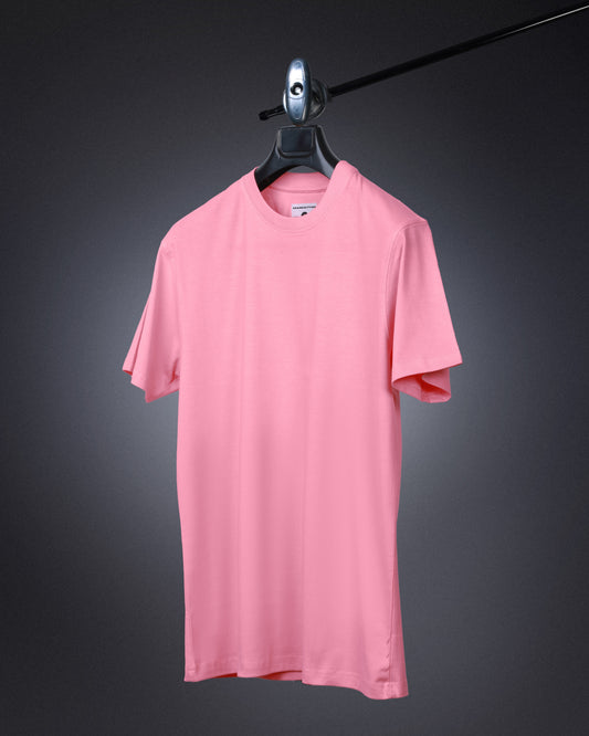 Round Neck Regular Fit T Shirts Unisex Cool Pink