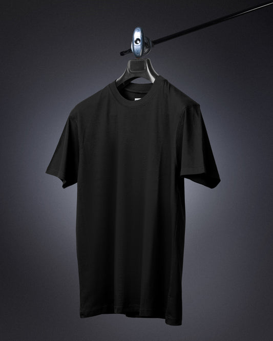 Round Neck Regular Fit T Shirts Unisex Black