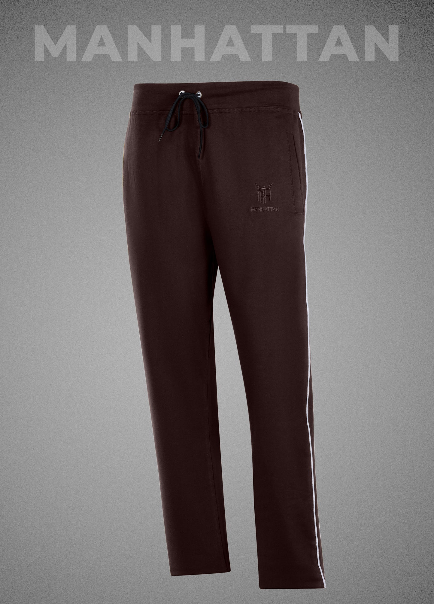 Premium Cotton Coffee Brown Track Pant Regular Fit