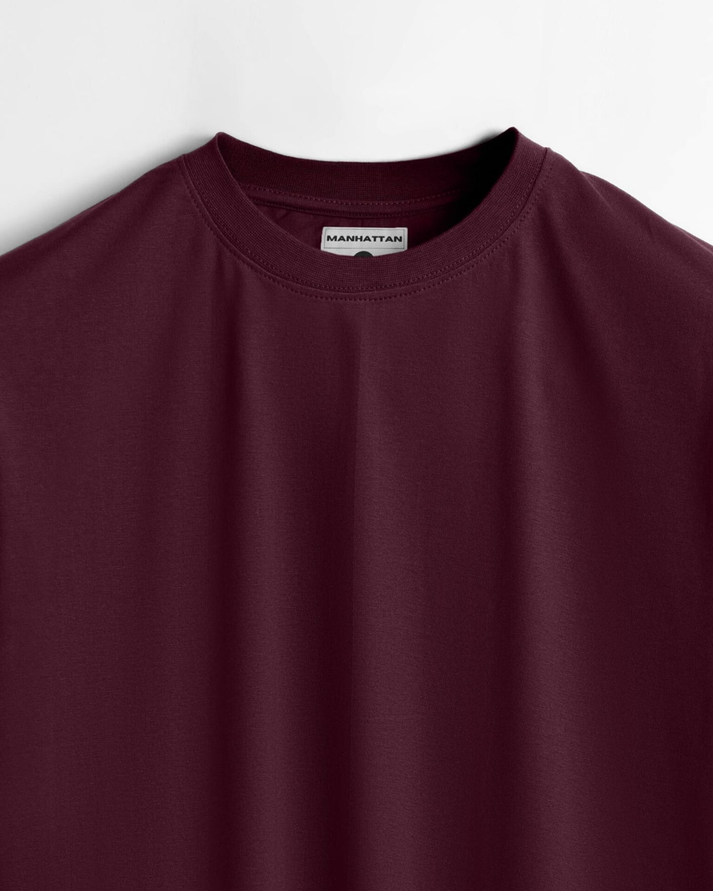 Basic Regular Fit T Shirts Unisex Maroon