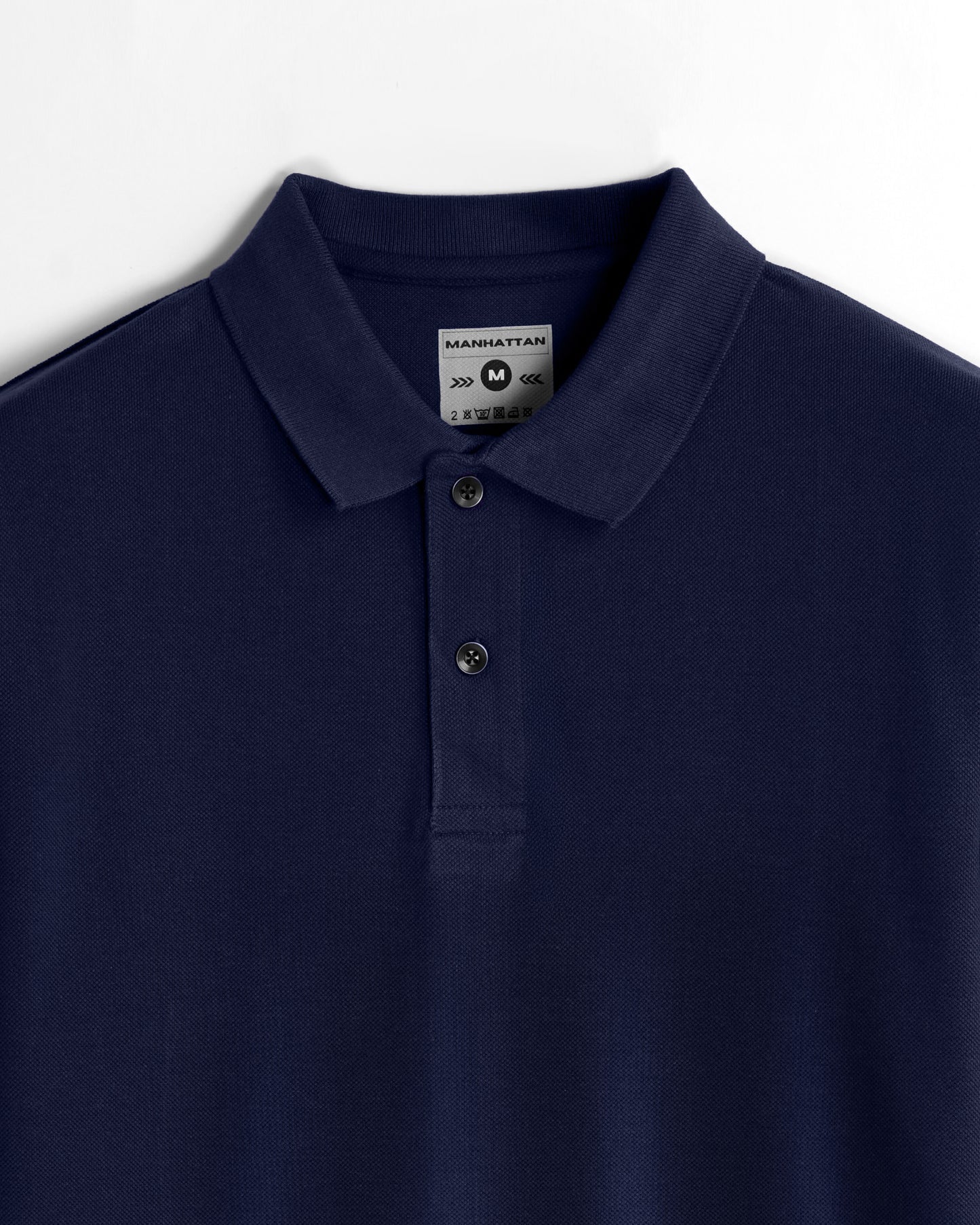 Cotton Polo Full Sleeve Unisex Navy Without Pocket