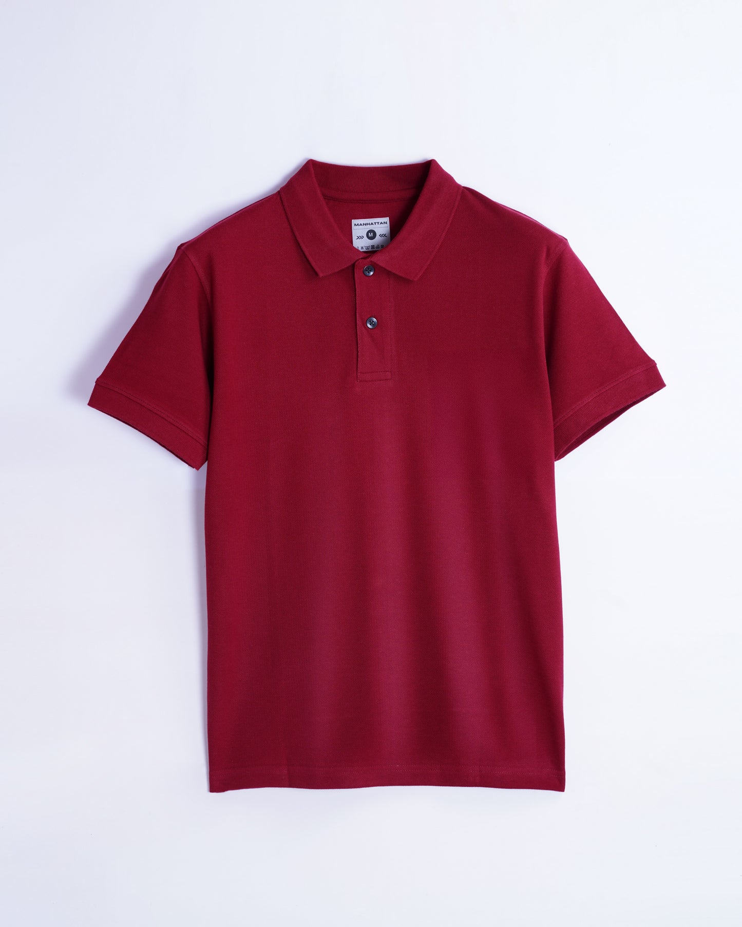 Pure Cotton Polo Plain T Shirts (Burgundy) Without Pocket