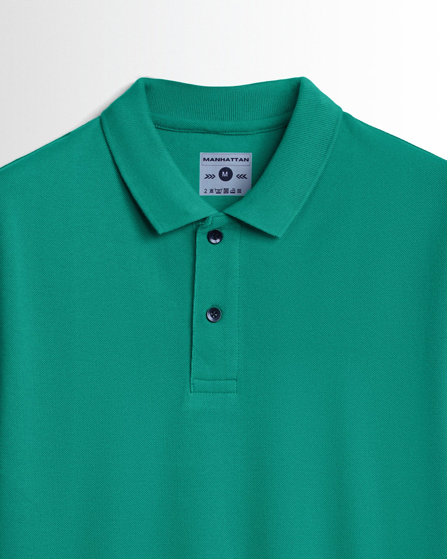 Pure Cotton Polo Plain T Shirts (Jade Green) Without Pocket