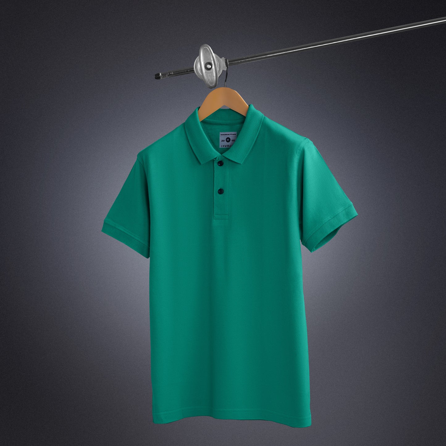 Pure Cotton Polo Plain T Shirts (Jade Green) Without Pocket