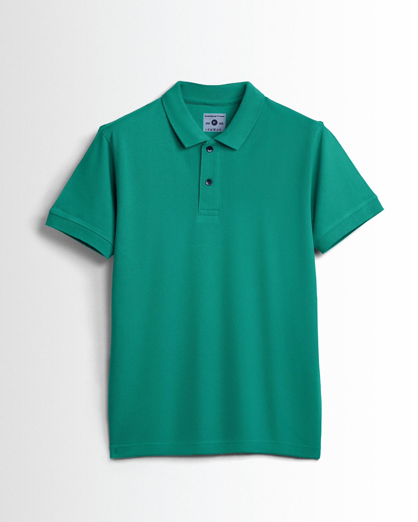 Pure Cotton Polo Plain T Shirts (Jade Green) Without Pocket