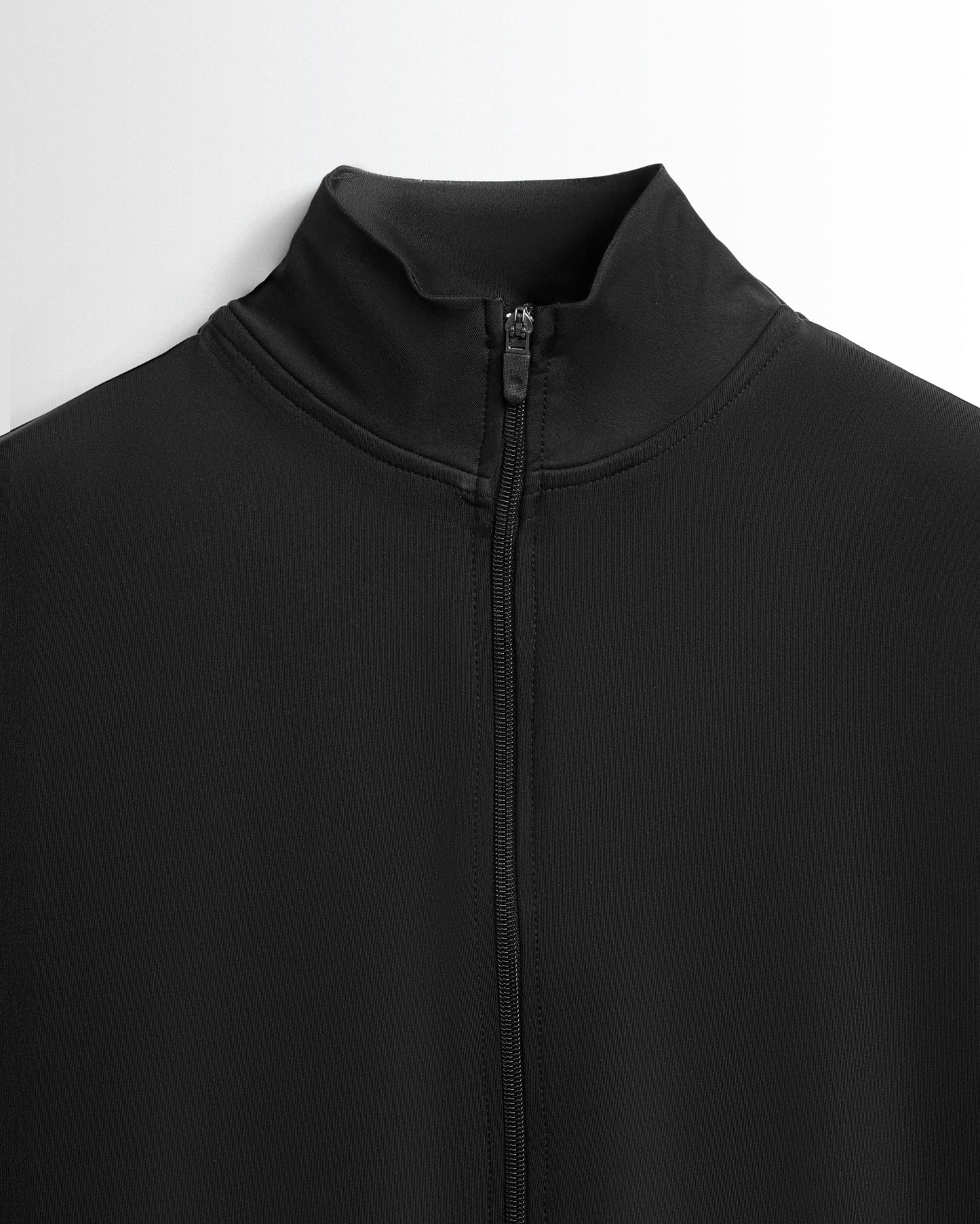 Premium Hineck Zipper Jacket Unisex Black