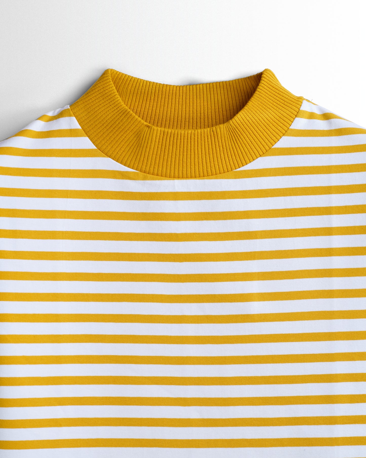 Womens Hineck Striped Sweatshirts (Yellow/White)