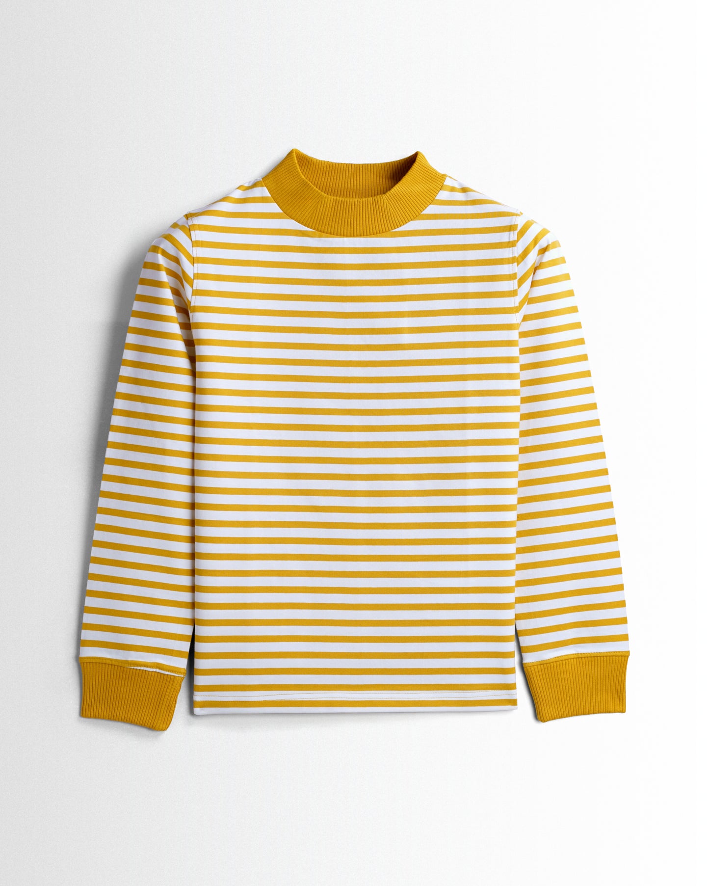 Womens Hineck Striped Sweatshirts (Yellow/White)