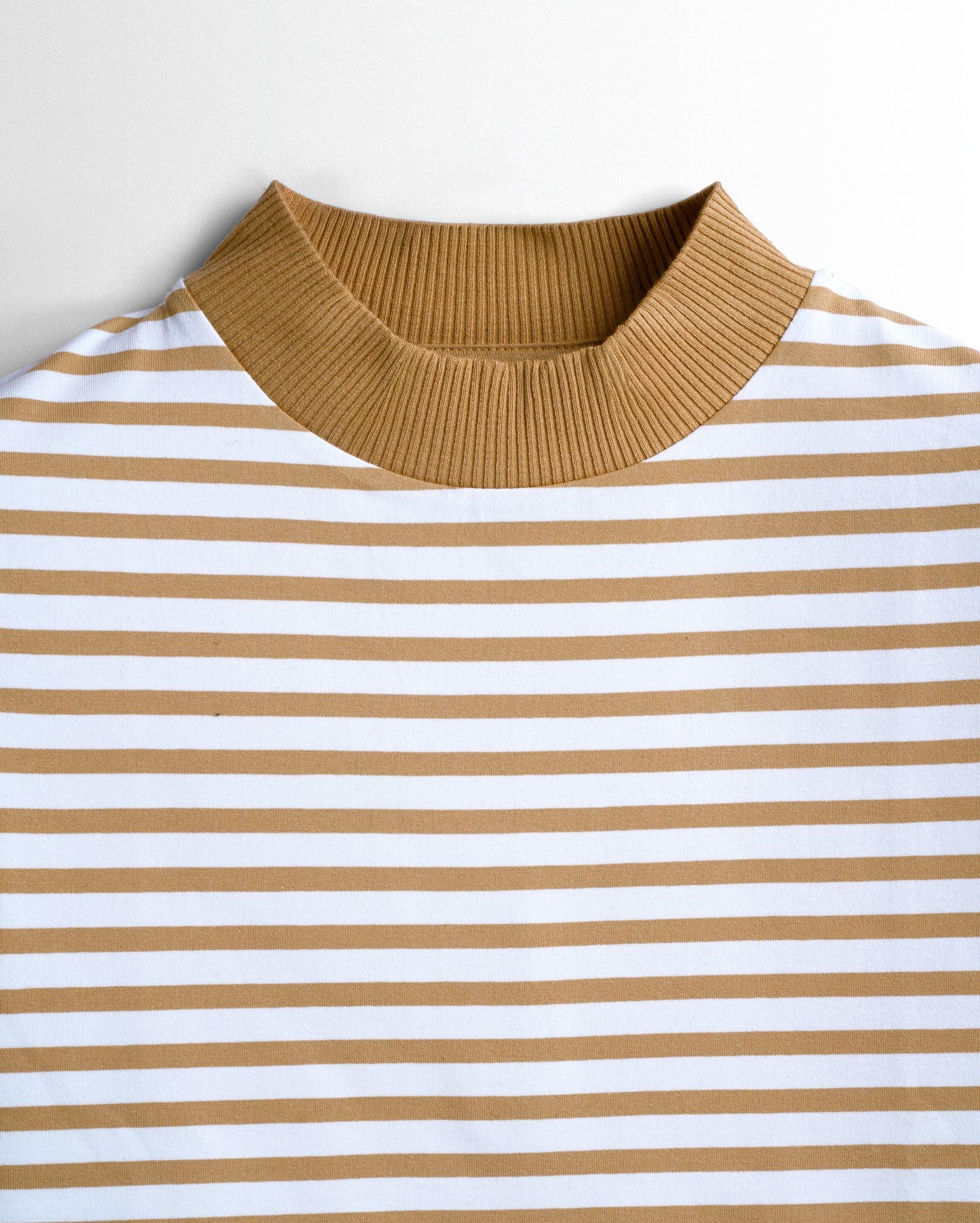 Womens Hineck Striped Sweatshirts (Beige/White)