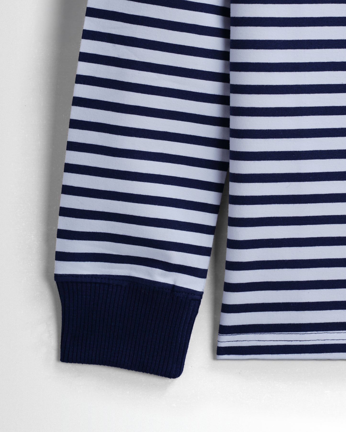 Womens Hineck Striped Sweatshirts (Navy/White)