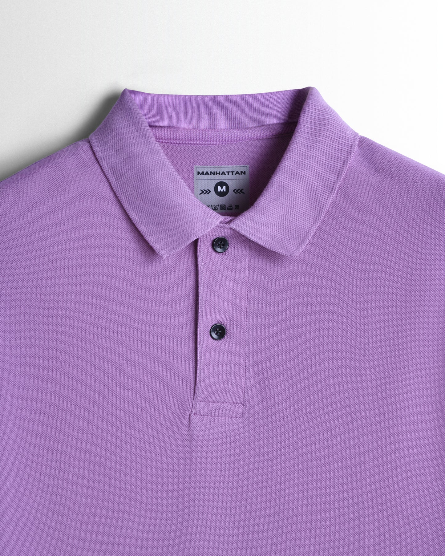 Cotton Polo Full Sleeve Unisex Lilac Without Pocket