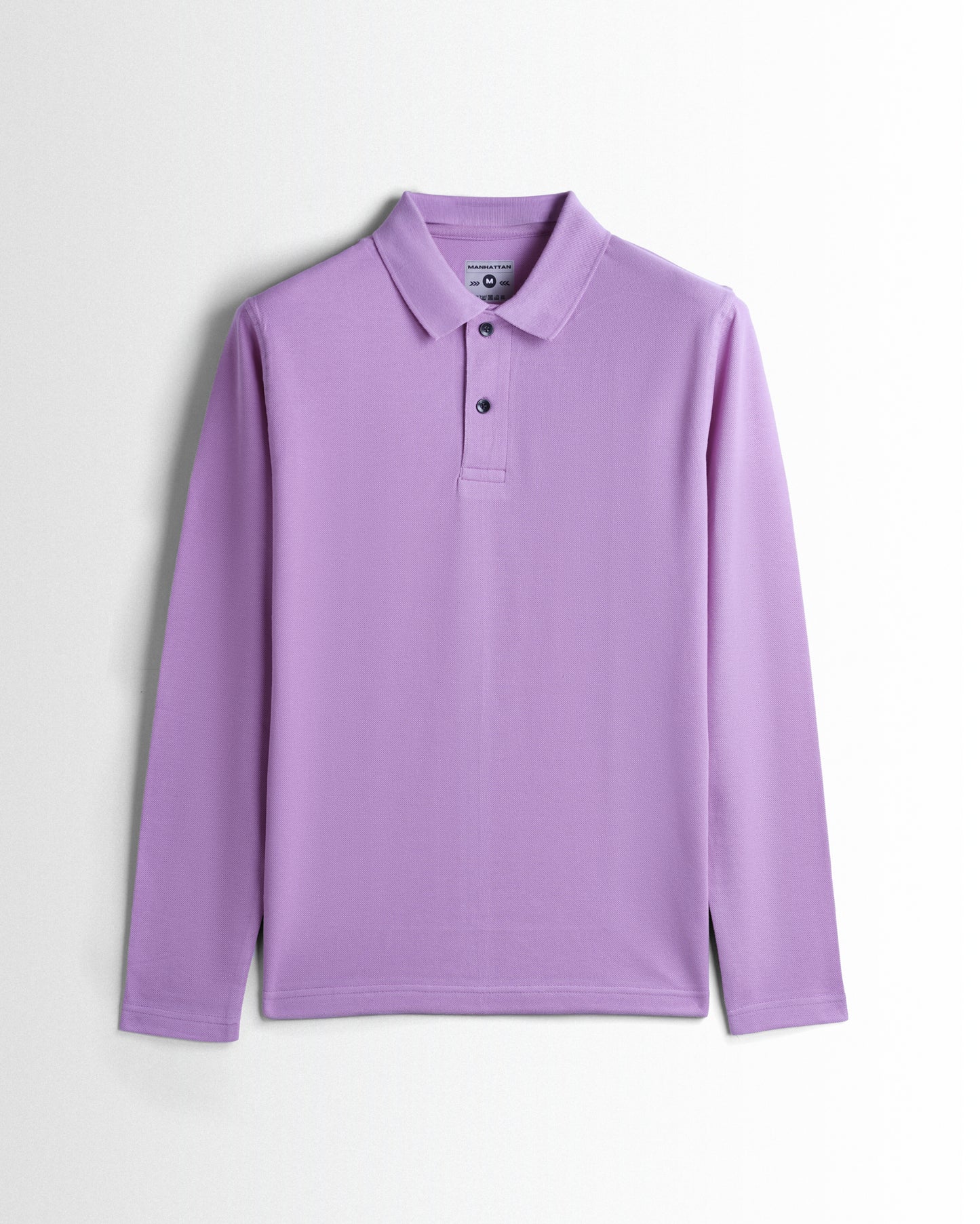 Cotton Polo Full Sleeve Unisex Lilac Without Pocket