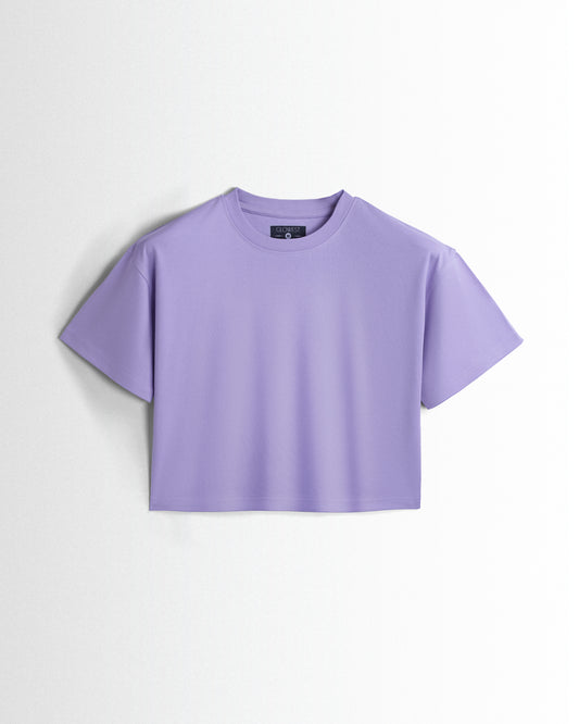 Womens Crop Top Lavender T-shirt