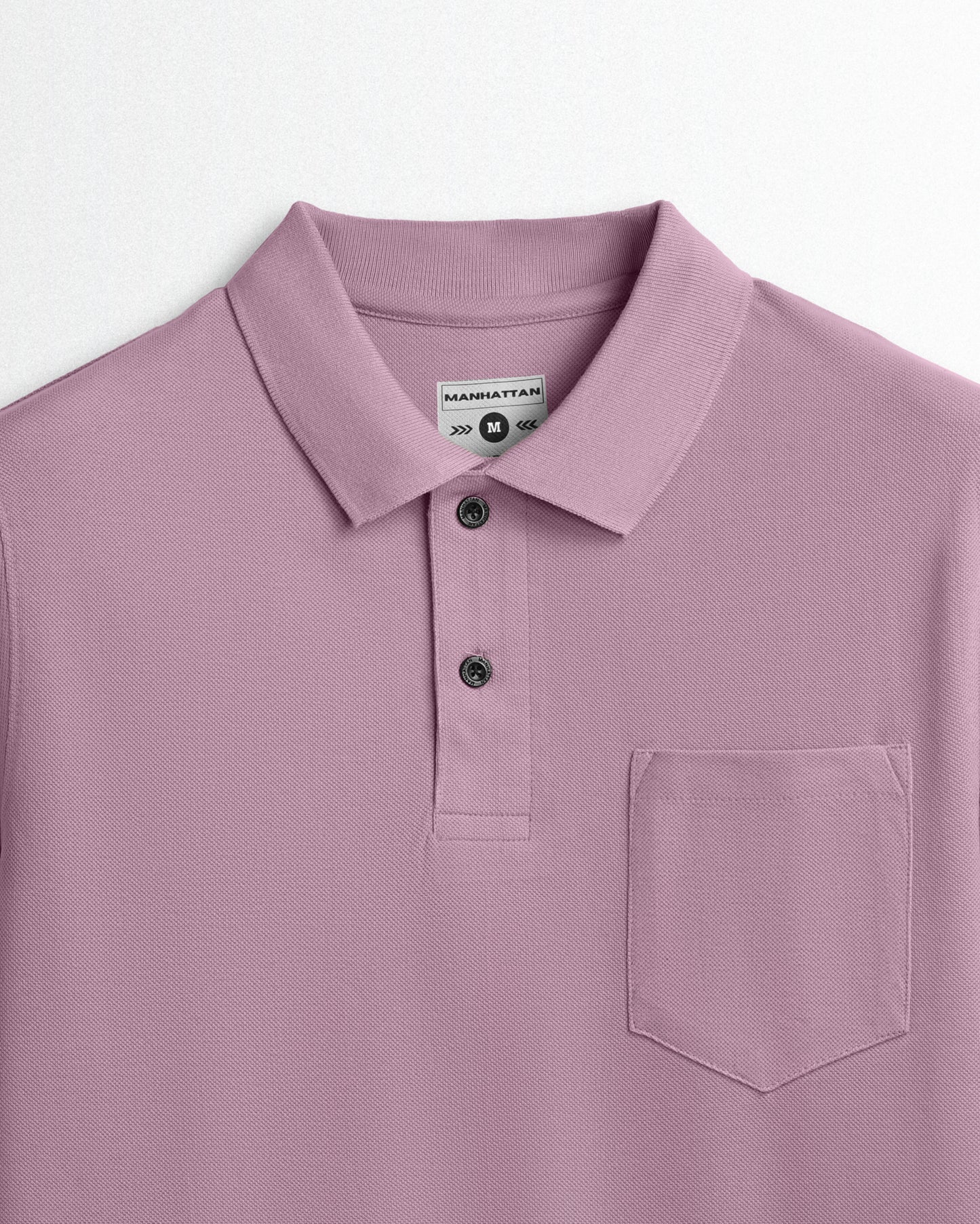 Cotton Polo Full Sleeve Pocket Unisex Soft Berry