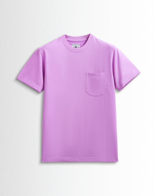 Premium Plain Pocket T Shirts Lavender
