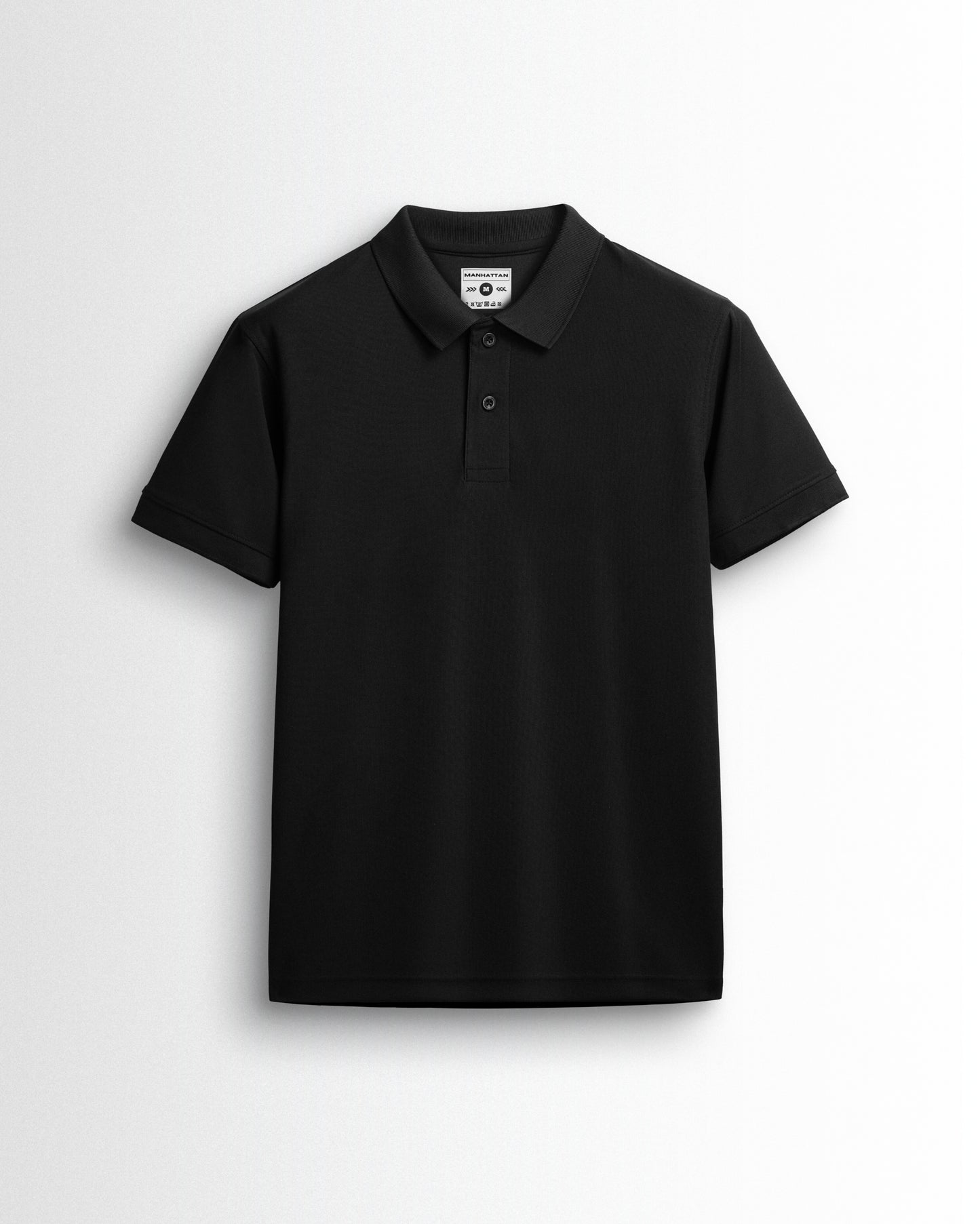 Sports Dry Fit Black Polo T Shirts (Micro Polyester)