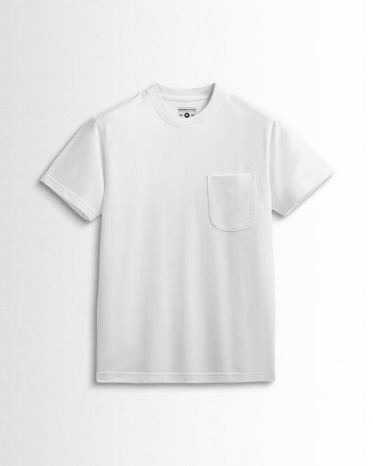 Premium Plain Pocket T Shirts White